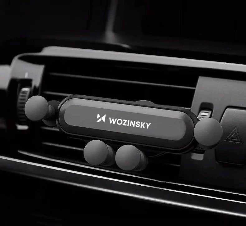 Wozinsky car phone holder gravity for ventilation grille juodos spalvos (WCH-05)