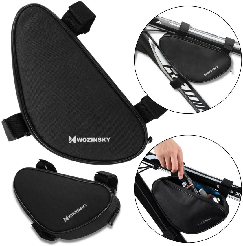 Wozinsky bike bag skirta 1.5l bike frame juodos spalvos (WBB11BK)