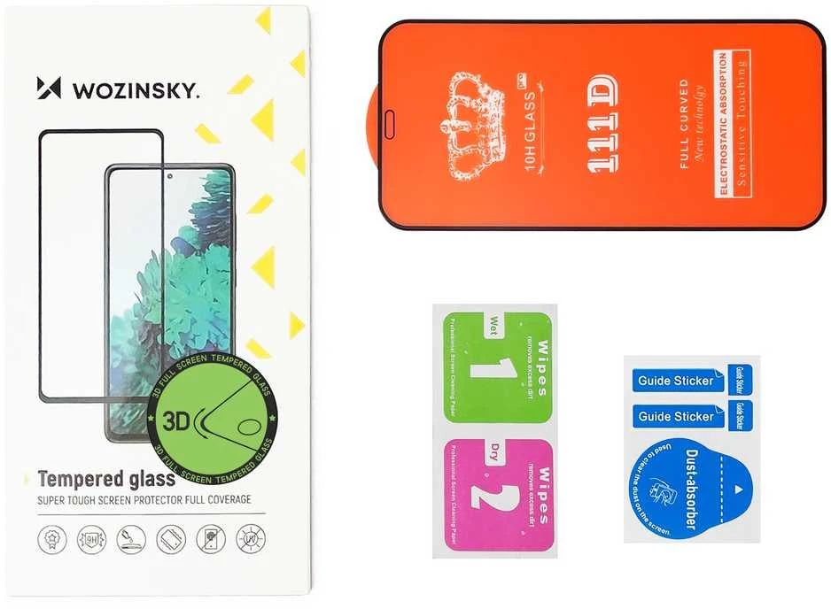 LCD apsauginis stikliukas Wozinsky 5D pritaikytas dėklui Apple iPhone XS Max/11 Pro Max juodas