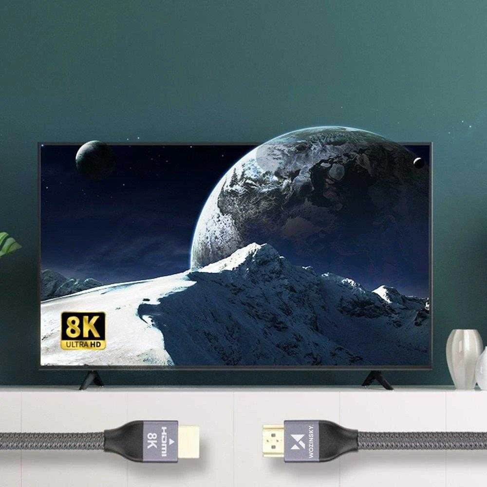 Wozinsky HDMI 2.1 Cable 8K 60 Hz 48 Gbps / 4K 120 Hz / 2K 144 Hz 2 m Sidabrinis (WHDMI-20)
