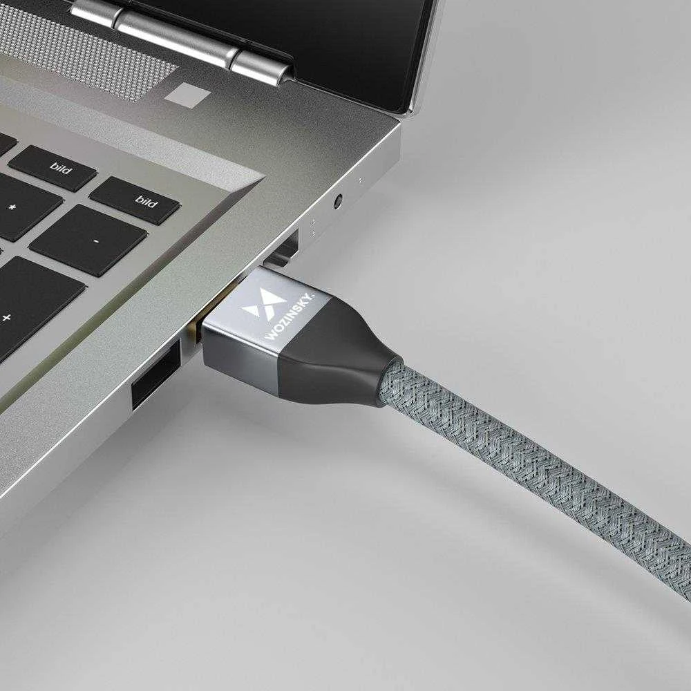 Wozinsky HDMI 2.1 Cable 8K 60 Hz 48 Gbps / 4K 120 Hz / 2K 144 Hz 2 m Sidabrinis (WHDMI-20)