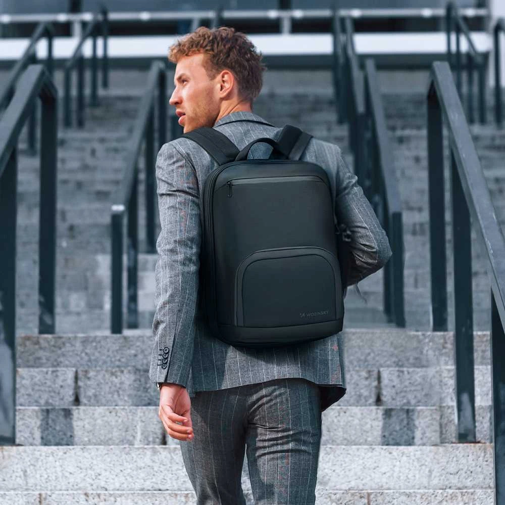 Wozinsky Premium Atsparus vandeniui Nešiojamas kompiuteris Backpack – juodos spalvos
