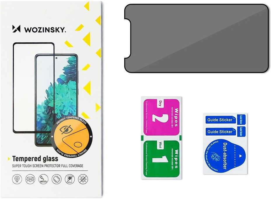 Wozinsky Grūdinto stiklo „iPhone 14 Pro Max“ apsauginis stiklas su „Anti Spy“ privatumo filtru