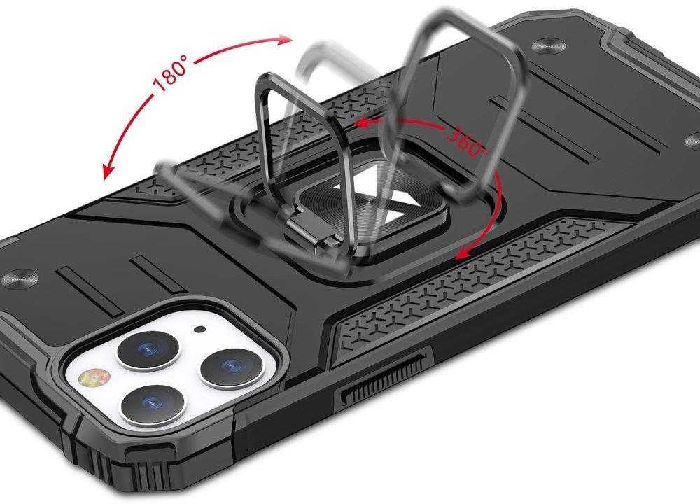 Wozinsky Ring Armor tvirtas hibridinis dėklas skirtas iPhone 13, sidabrinis