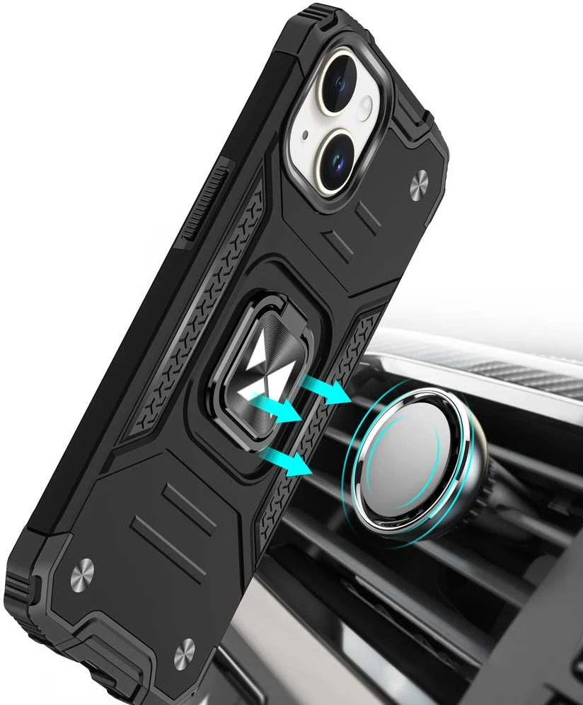 Wozinsky Ring Armor Apple iPhone 15 Plus iPhone 15 Plus Ring Armor – dėklas telefonui raudonos spalvos