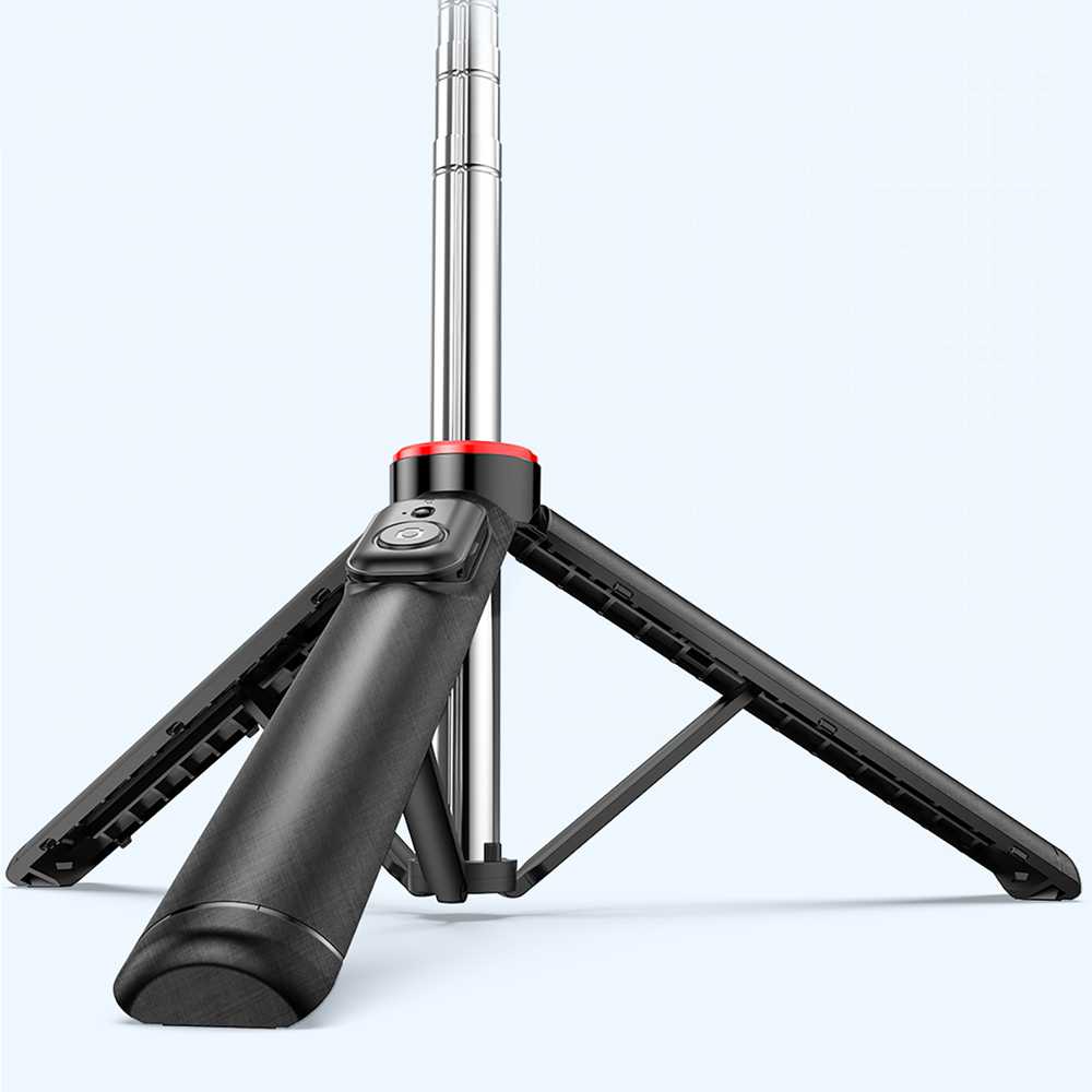 Wozinsky Asmenukių lazda WC1Y3S telescopic tripod 1.3m with phone holder – juodos spalvos