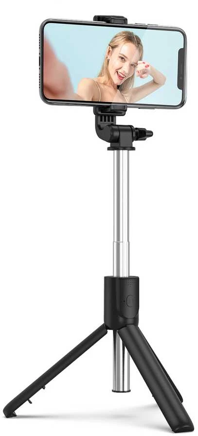 Wozinsky Hurtel Asmenukių lazda WRY1S telescopic tripod 0.7m for phone – juodos spalvos
