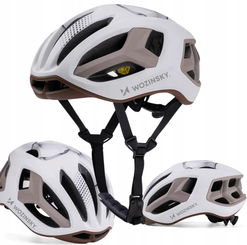 Wozinsky Ultralengvas plento dviratininko šalmas 54–58 cm – pilkai rudas
