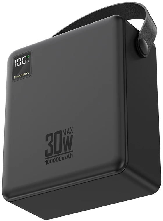 Wozinsky W8-B 100000 mAh su latarką 30W juoda