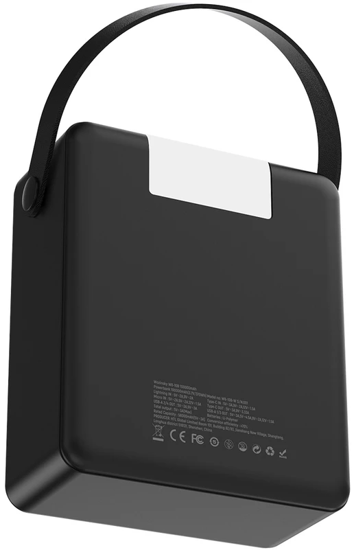Wozinsky W8-B 100000 mAh su latarką 30W juoda