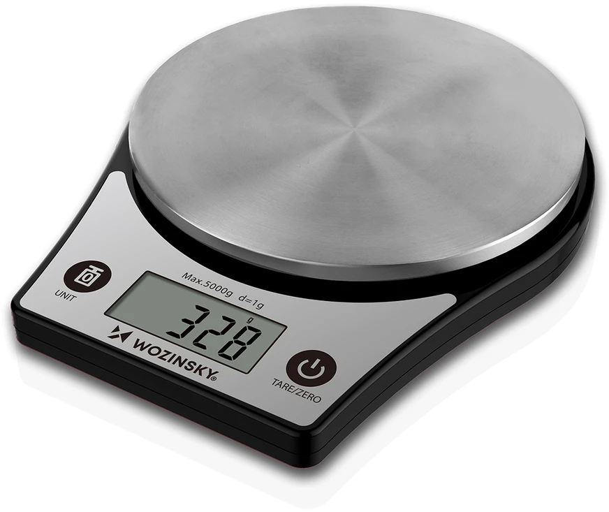 Virtuvinės svarstyklės Wozinsky WAK-651 Kitchen Scale with LCD Ekranas iki 5kg - Juodas