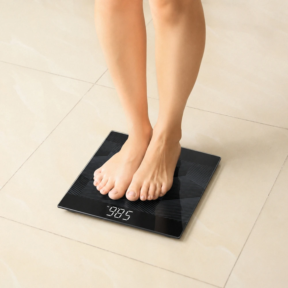 Virtuvinės svarstyklės Wozinsky WAL-180 vonios svarstyklės iki 180 kg Tikslios - Juodas