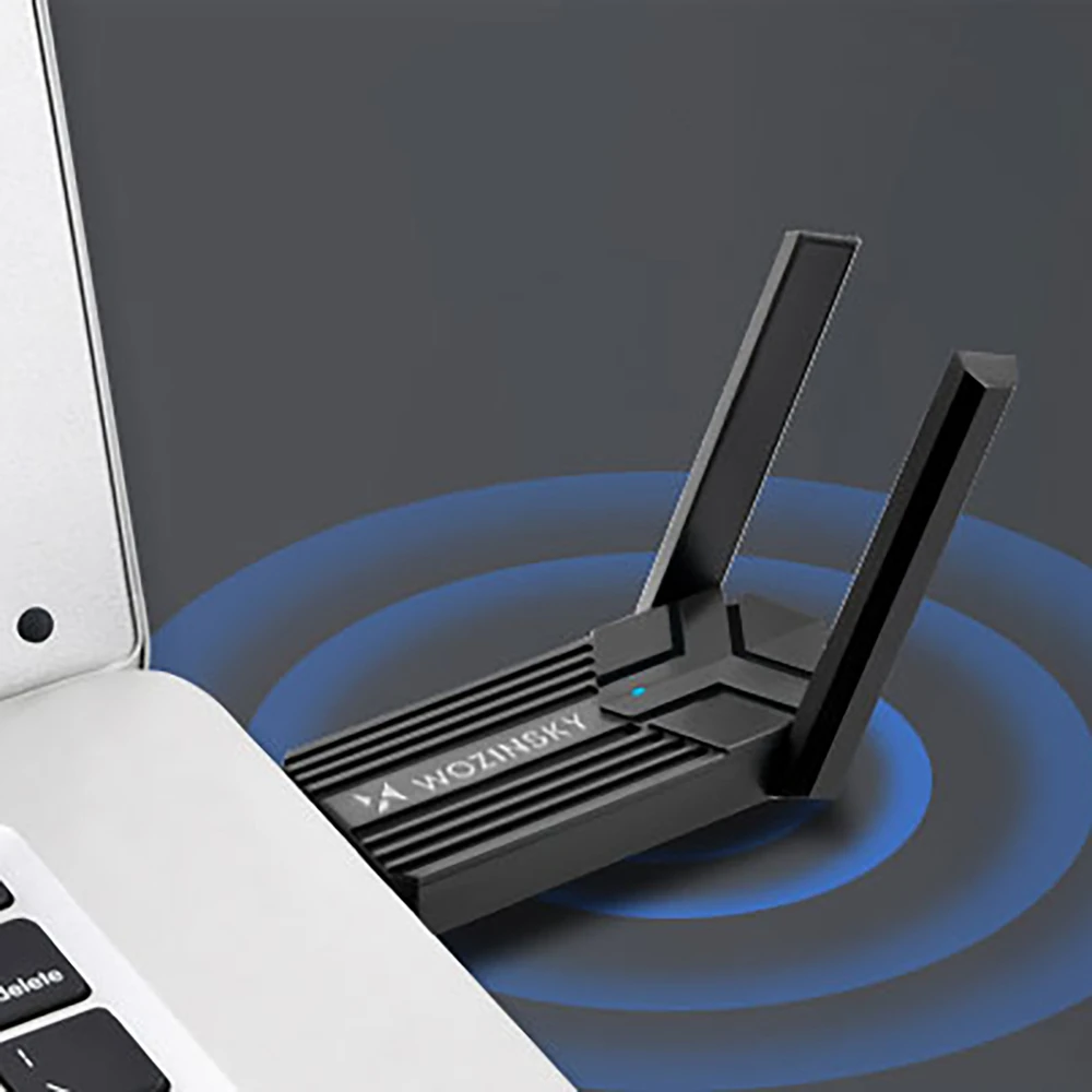 Wozinsky WAX-1800 Dual-Band Wireless USB 3.0 WiFi 6 Adapteris - Juodas