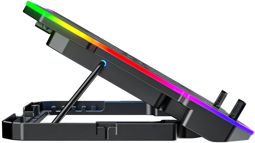 Wozinsky WDCX-A26 NitroCool RGB Gaming Nešiojamas kompiuteris Cooling Pad - Juodas