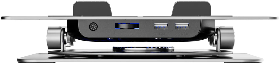 Wozinsky WDCX-X16-AS CoolBase RGB aušinimo stovas su 360° pasukimu nešiojamam ir planšetiniam kompiuteriui - sidabrinė