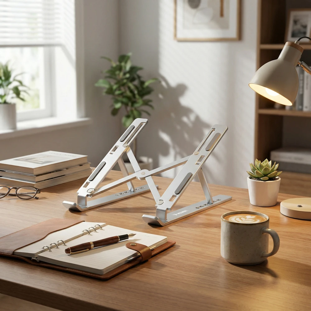 Wozinsky WDCX-X8S Foldable Adjustable Nešiojamas kompiuteris Stand - Sidabrinis