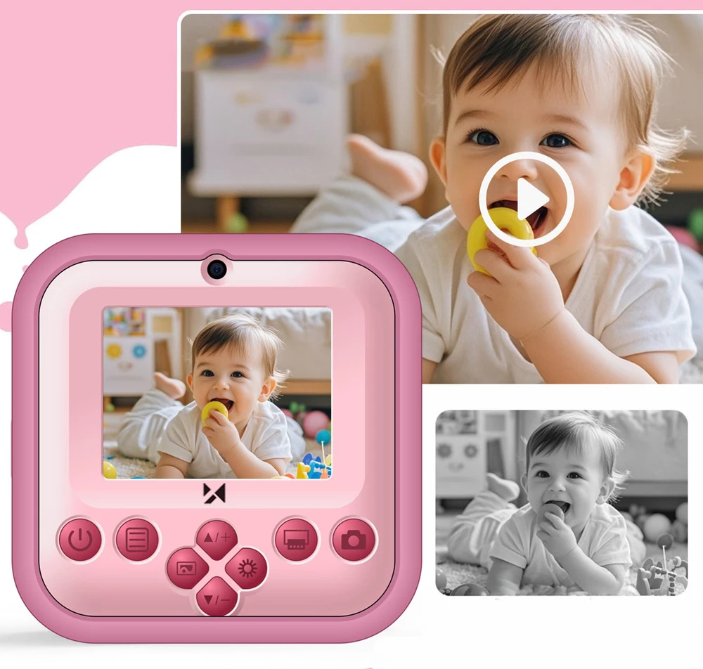 Wozinsky WDT-03 Thermal Spausdintuvas Camera for Kids - Rožinė