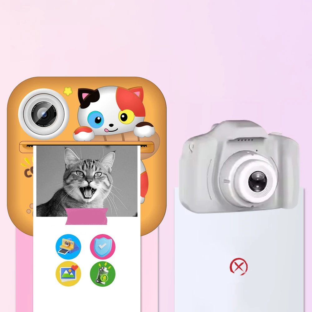 Wozinsky WDT-05 Thermal Spausdintuvas Camera for Kids - Oranžinis