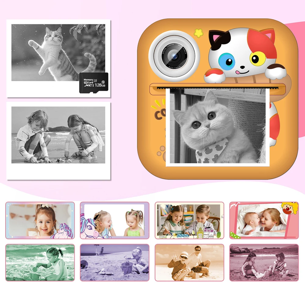 Wozinsky WDT-05 Thermal Spausdintuvas Camera for Kids - Oranžinis
