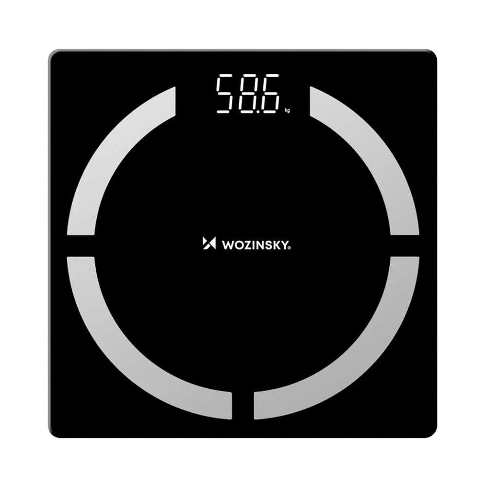 Virtuvinės svarstyklės Wozinsky WIWL-30 išmaniosios vonios svarstyklės su „Bluetooth“ – Juodas