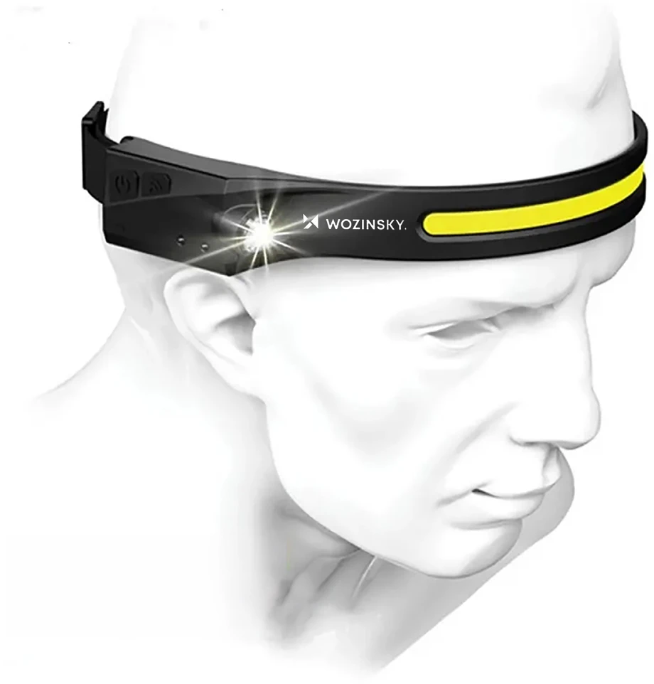 Wozinsky WLC-1200 350lm CREE LED priekinis žibintas IPX4 su judesio jutikliu - Juodas