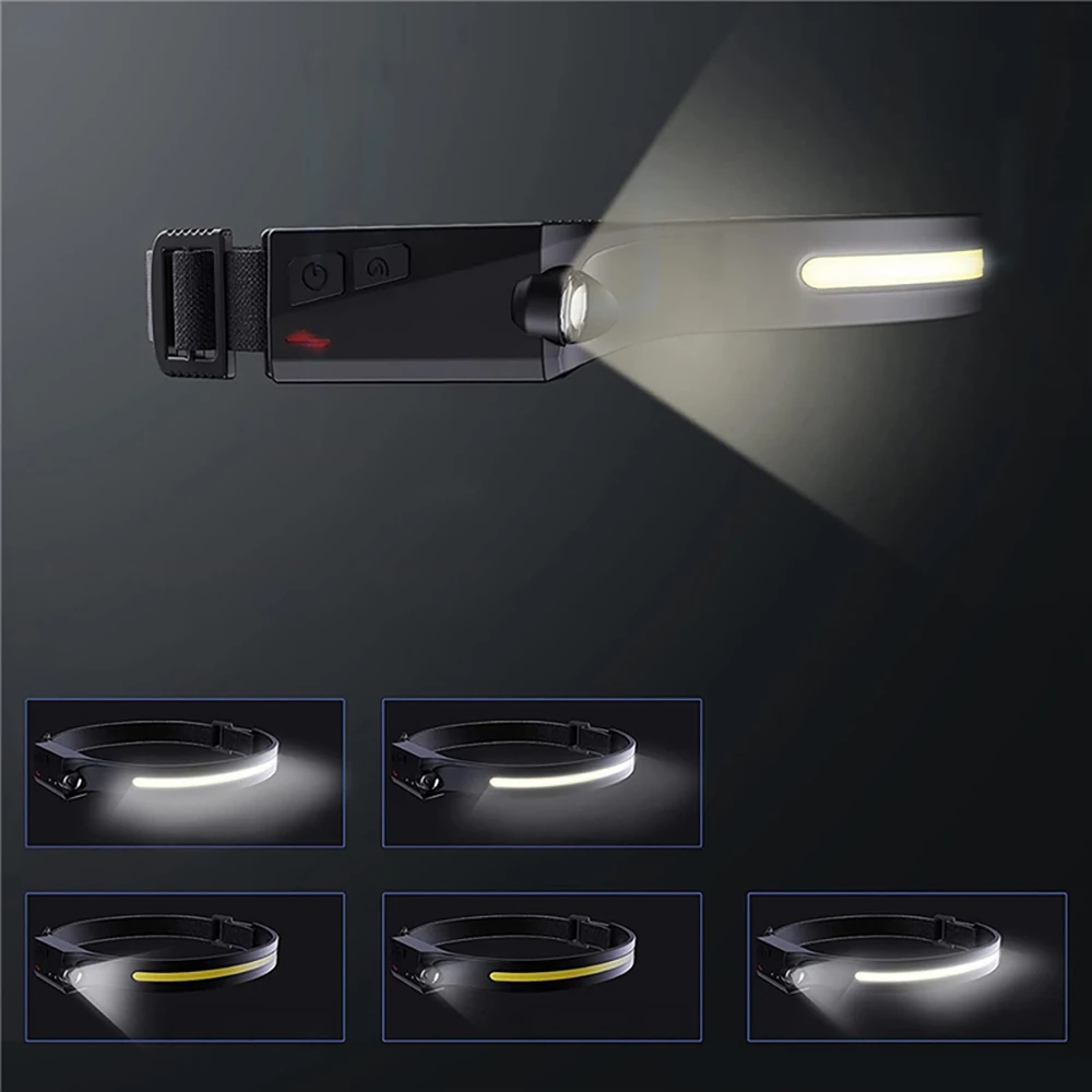Wozinsky WLC-1200 350lm CREE LED priekinis žibintas IPX4 su judesio jutikliu - Juodas