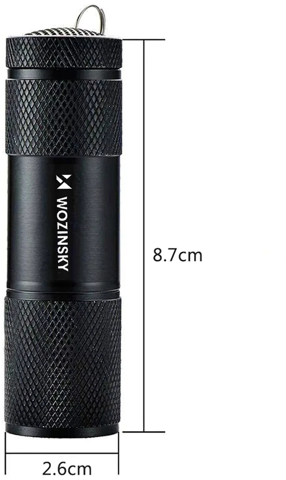 Wozinsky WLD-9L IP65 UV žibintuvėlis pėdsakų aptikimui - Juodas