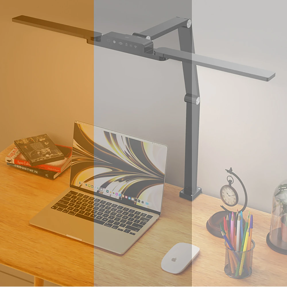 Wozinsky WLM-800 desk lamp above the monitorius with remote control - juodas