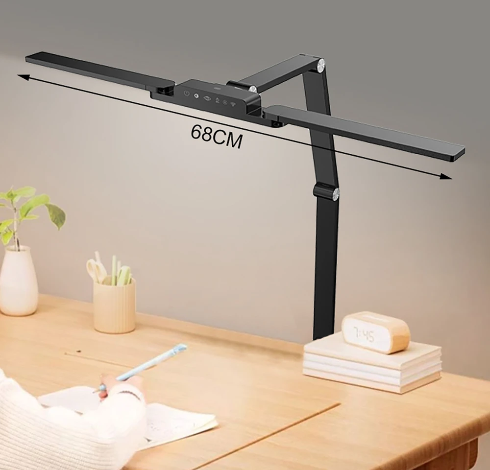 Wozinsky WLM-800 desk lamp above the monitorius with remote control - juodas