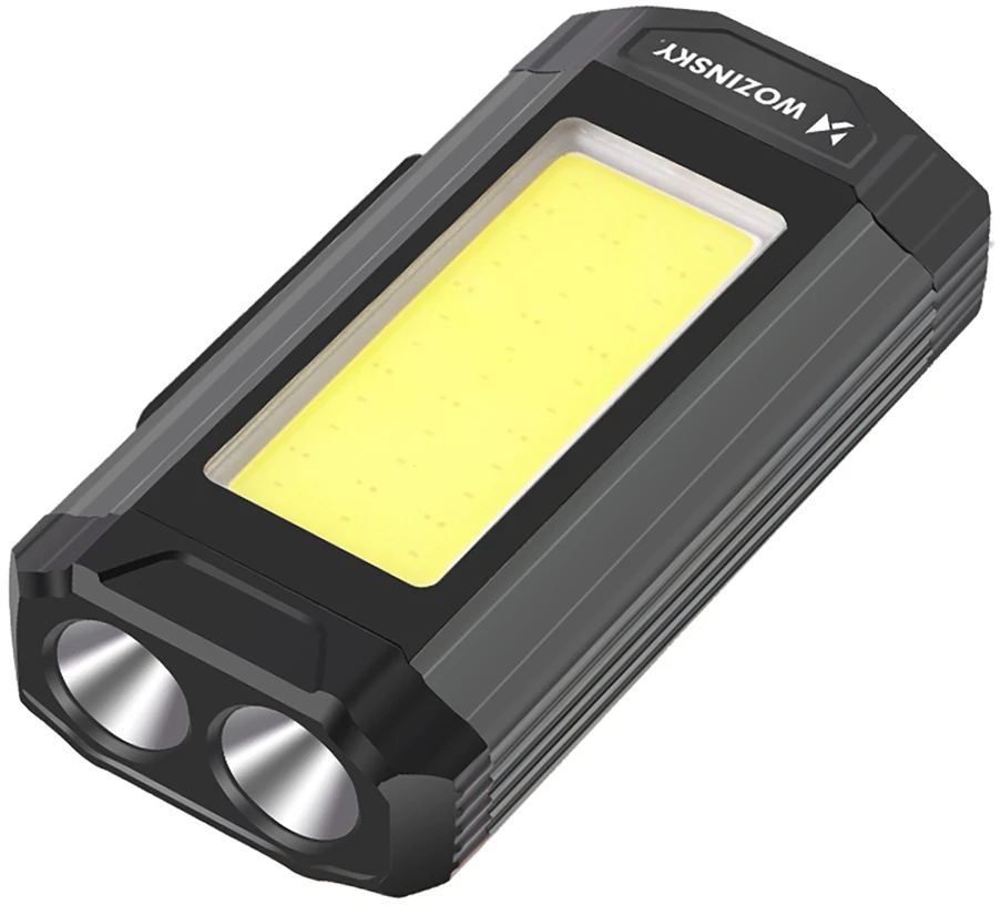 Wozinsky WLR-15W darbo lempa 15W 1500lm CREE LED IPX6 su išorinės baterijos funkcija - pilka