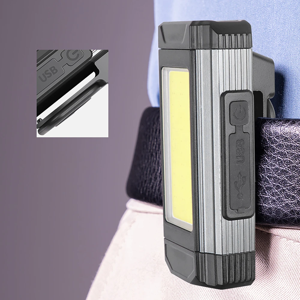 Wozinsky WLR-15W darbo lempa 15W 1500lm CREE LED IPX6 su išorinės baterijos funkcija - pilka