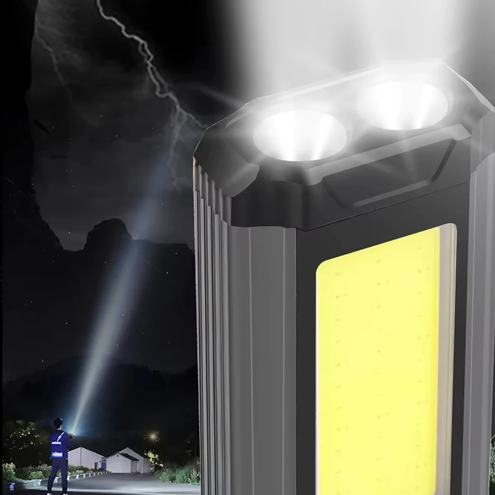 Wozinsky WLR-15W darbo lempa 15W 1500lm CREE LED IPX6 su išorinės baterijos funkcija - pilka