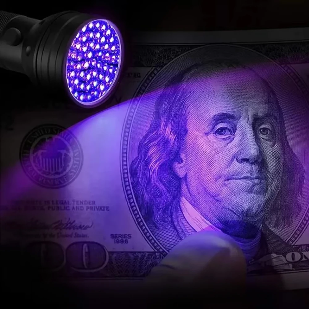 Wozinsky IP65 UV Flashlight for Track Detection 51 LEDs - Juodas