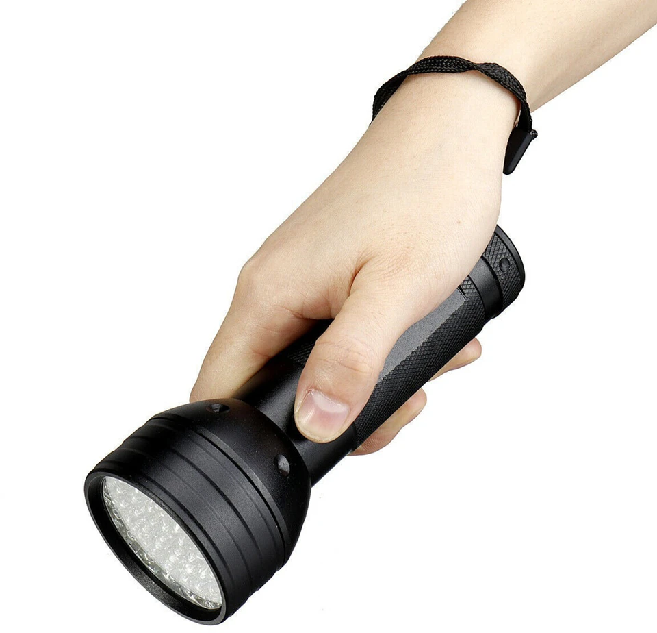 Wozinsky IP65 UV Flashlight for Track Detection 51 LEDs - Juodas