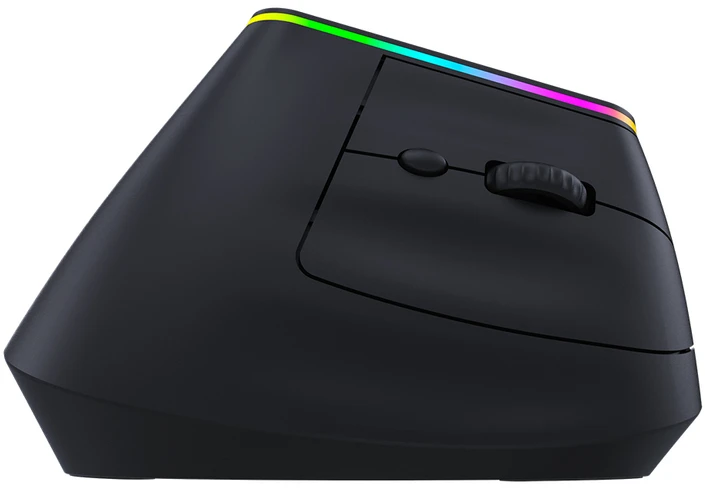 Wozinsky WMG-1164 Wireless Vertical Ergonomic Pelė žaidimams 3600 DPI with RGB pašvietimas - Juodas
