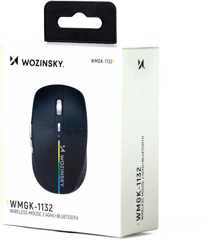 Wozinsky WMGK-1132 Belaidė pelė su RGB pašvietimas - Juodas
