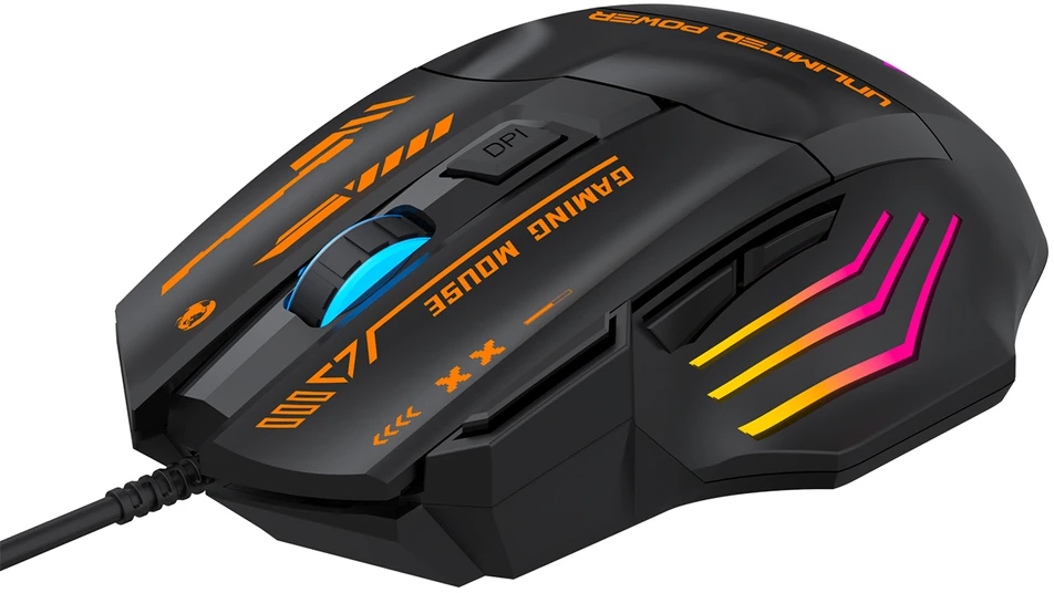 Wozinsky WMGK-1179W su laidu Optinė pelė žaidimams 7200 DPI with Backlight - Juodas