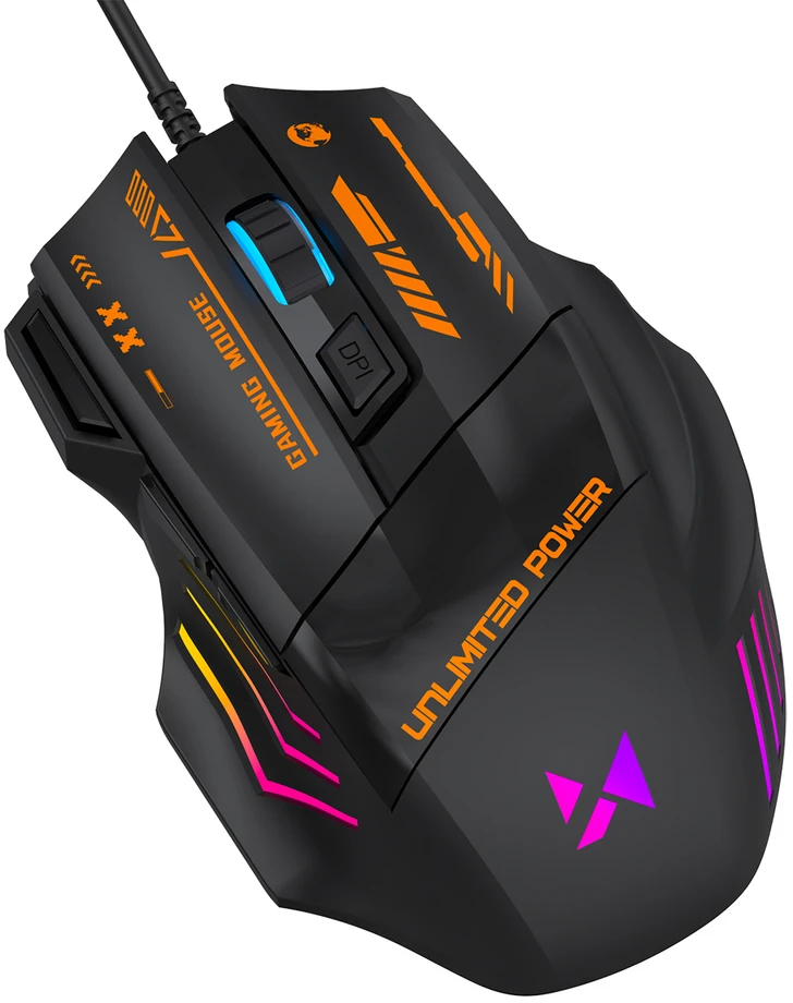 Wozinsky WMGK-1179W su laidu Optinė pelė žaidimams 7200 DPI with Backlight - Juodas
