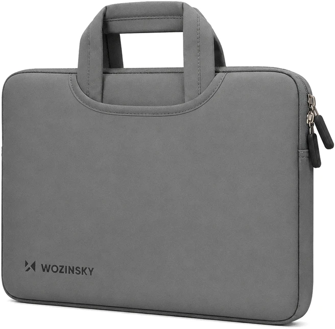 Wozinsky WNT-11G 10-11" Nešiojamas kompiuterinis krepšys su ištraukiama neopreno rankena - pilkas