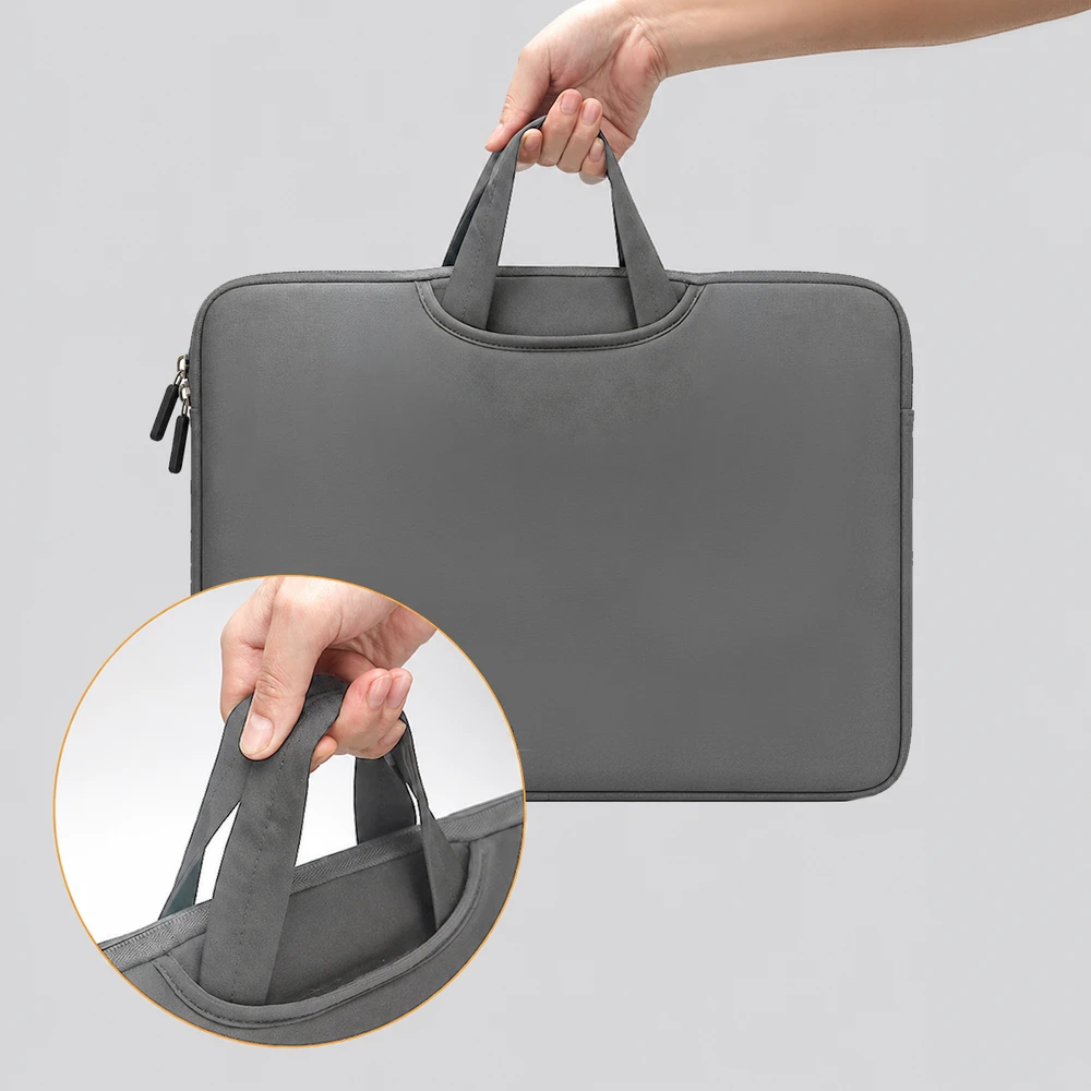 Wozinsky WNT-15G 15.6" Nešiojamas kompiuterio krepšys su ištraukiama neopreno rankena - pilkas