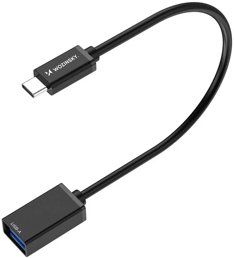 Wozinsky WOTGY1S USB-C 3.0 (male) – USB-A 3.0 (female) OTG Adapteris – juodos spalvos