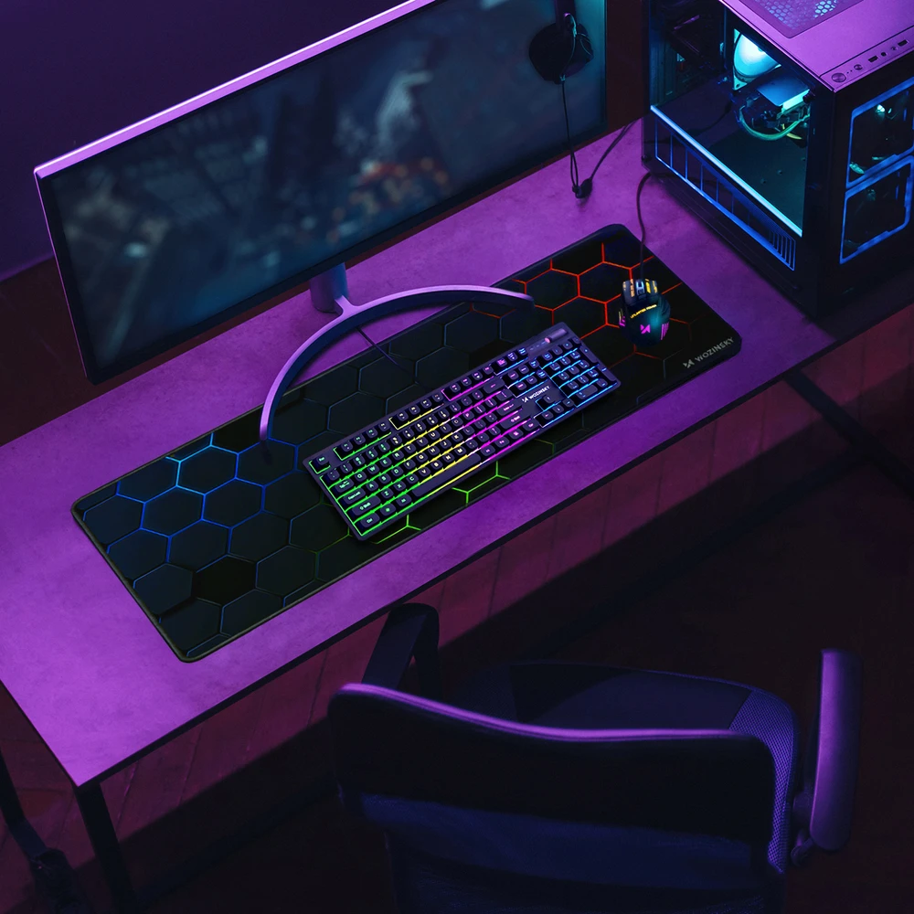 Wozinsky WPD-B800 Gaming Desk Pad 800x300mm Atsparus vandeniui with Pattern - Juodas