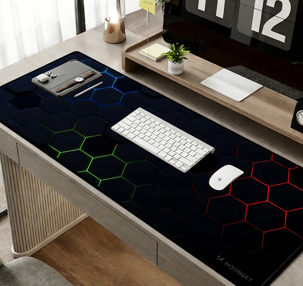 Wozinsky WPD-B800 Gaming Desk Pad 800x300mm Atsparus vandeniui with Pattern - Juodas