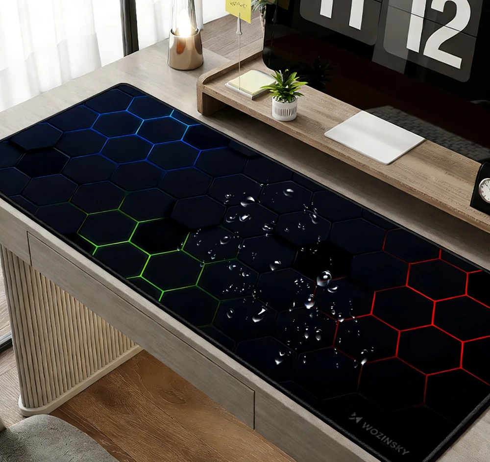 Wozinsky WPD-B800 Gaming Desk Pad 800x300mm Atsparus vandeniui with Pattern - Juodas