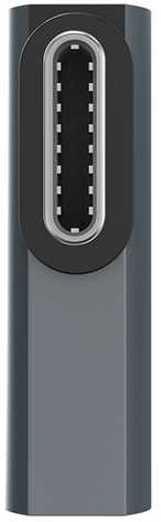 Wozinsky WPKB-01 USB-C – USB-C 40Gb/s 240W 8K OTG šoninis kampinis adapteris – pilkas