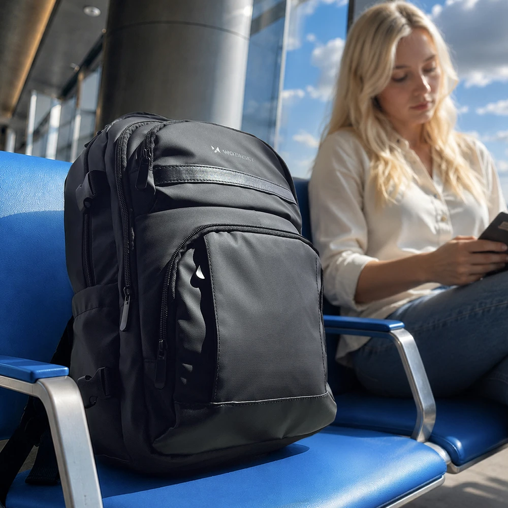 Wozinsky WPW-20L Backpack with Nešiojamas kompiuteris Pocket for 15" Travel 40x20x25 cm for Hand Luggage - Juodas