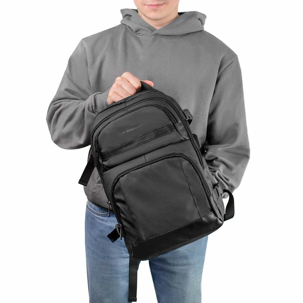 Wozinsky WPW-20L Backpack with Nešiojamas kompiuteris Pocket for 15" Travel 40x20x25 cm for Hand Luggage - Juodas