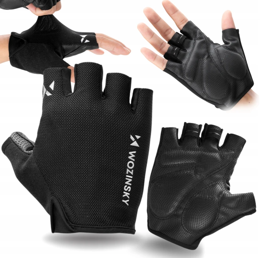 Wozinsky WRR-01L cycling pirštinės dydis L - juodas