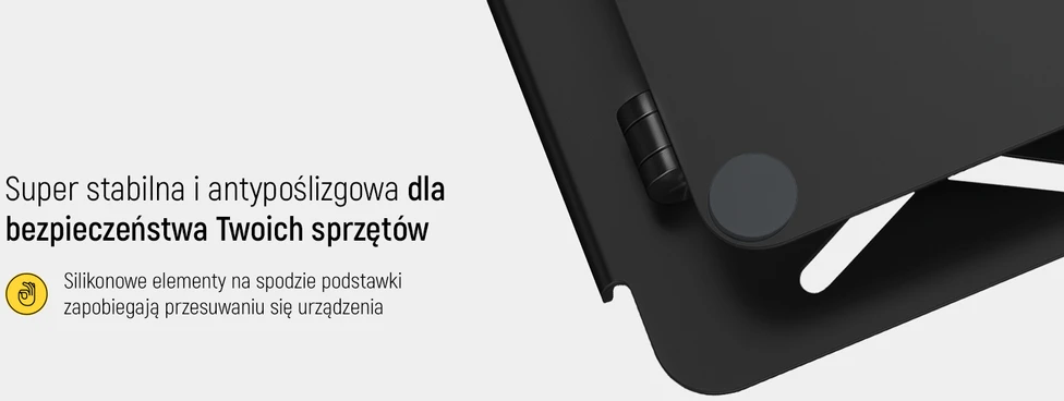 Nešiojamas kompiuteris stand Wozinsky WRS-CPY84SB 360 aluminum – juodos spalvos