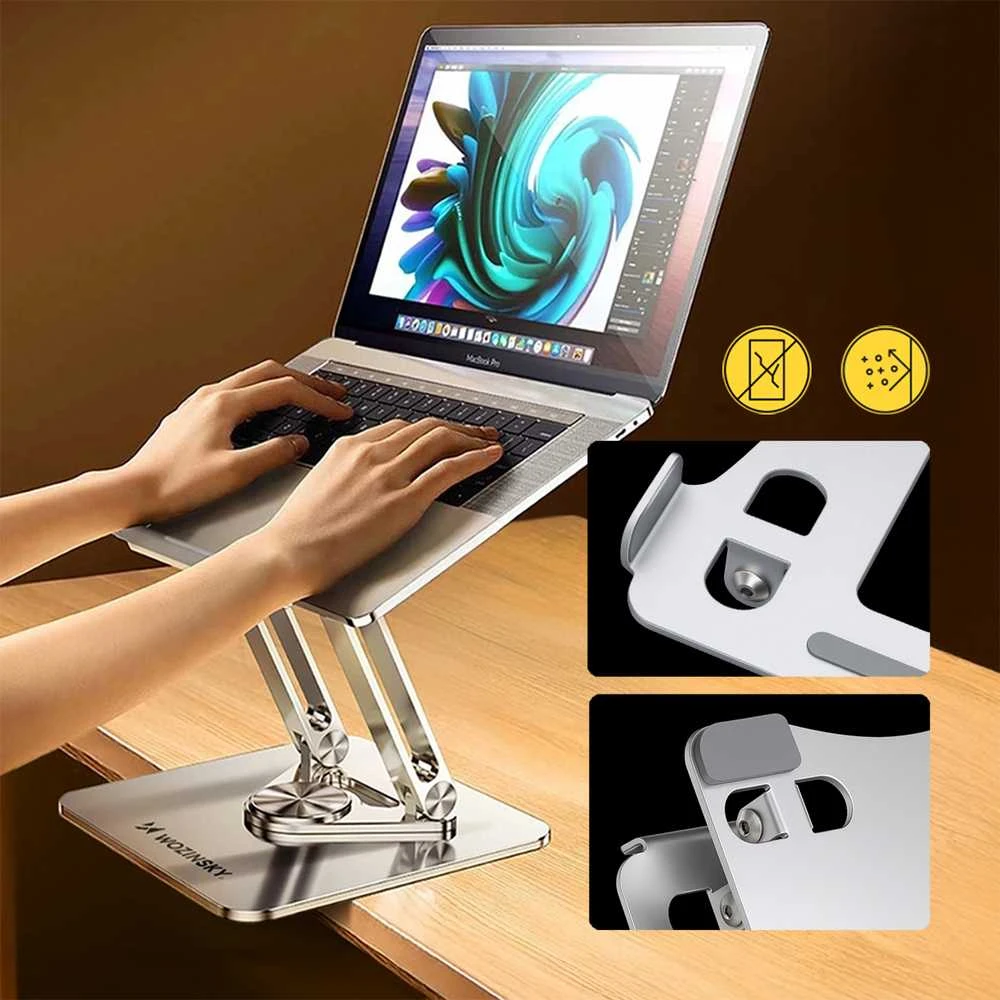 Wozinsky WRS-CPY84SS Aluminum nešiojamo kompiuterio stovas – sidabro spalvos